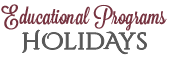 Educational Programs: Holidays Text Logo